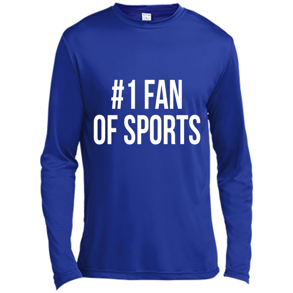 #1 Fan Of Sports Funny T-Shirt Sports Tee - Canvas Long Sleeve T-Shirt