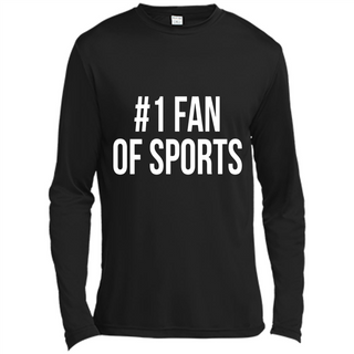 #1 Fan Of Sports Funny T-Shirt Sports Tee - Canvas Long Sleeve T-Shirt